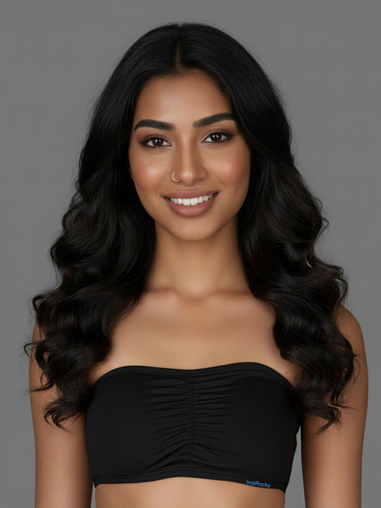 Tube Top Bralette Padded Bra-Black
