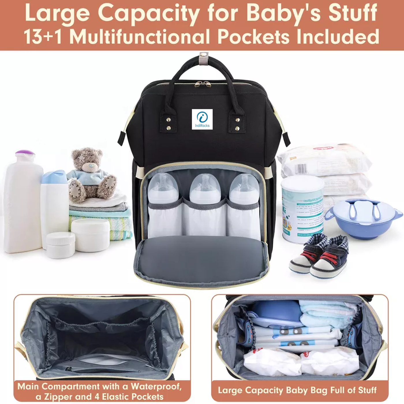 Diaper Bag Backpack Foldable