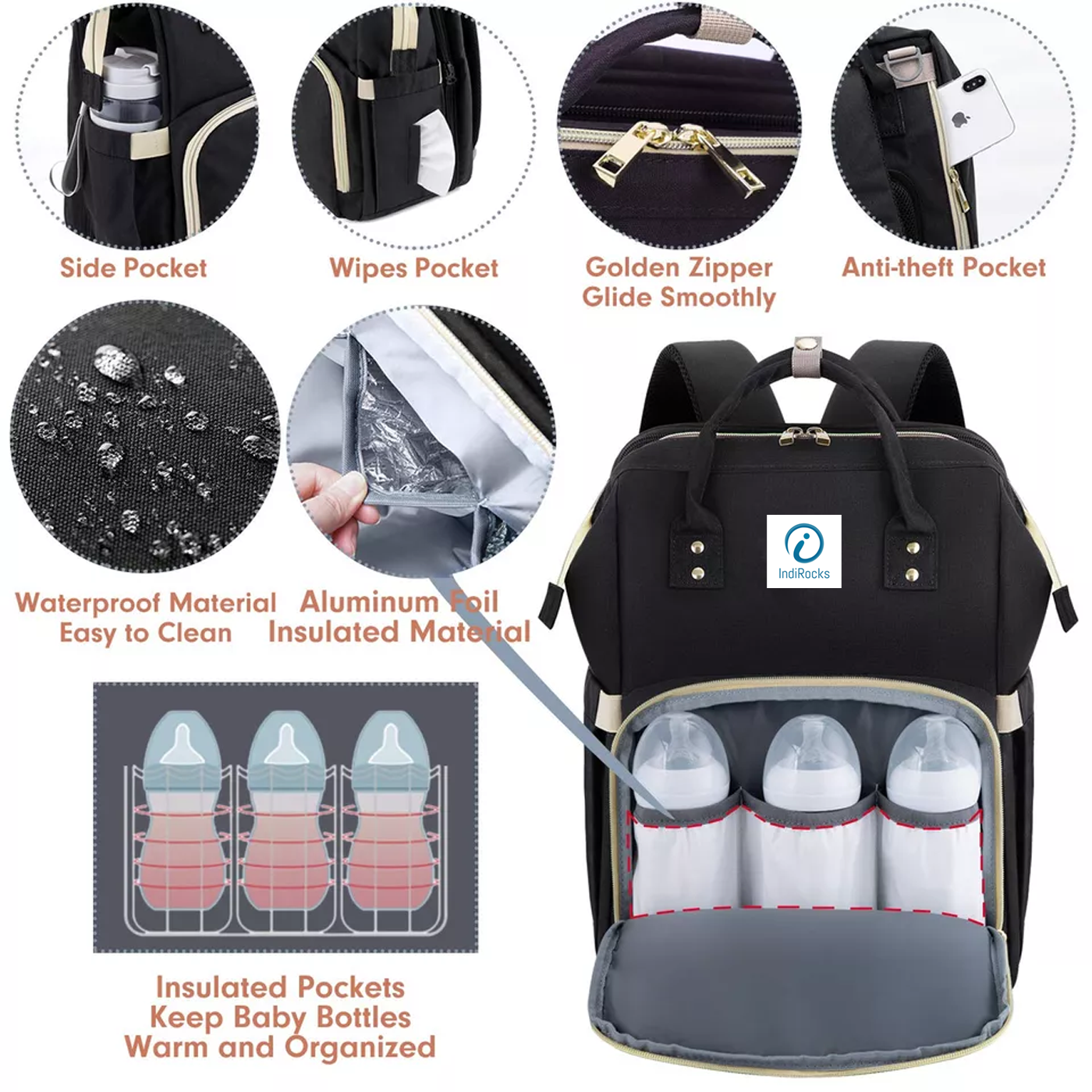 Diaper Bag Backpack Foldable