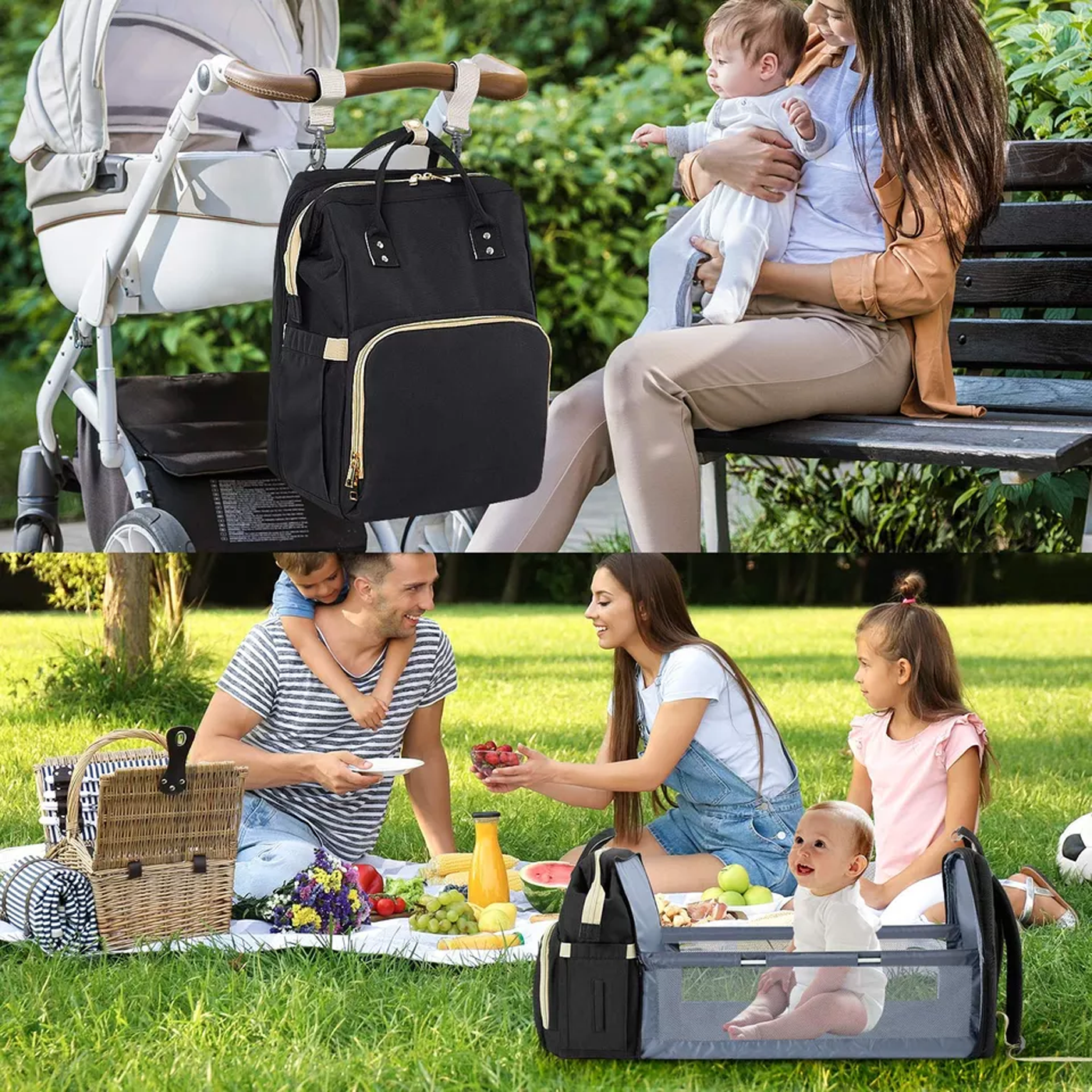 Diaper Bag Backpack Foldable